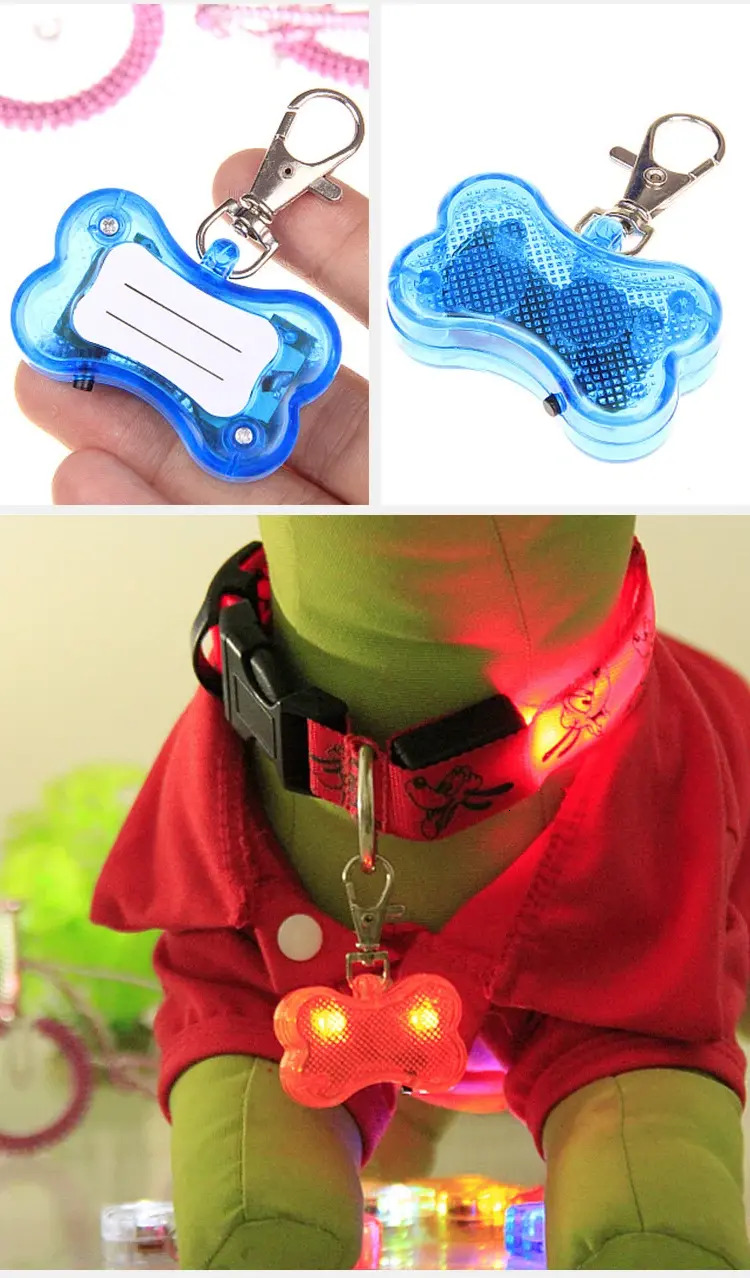 Update Update Pet Bone Pendant, Bright, Safe, Adjustable Glowing Pendant For Night Walking