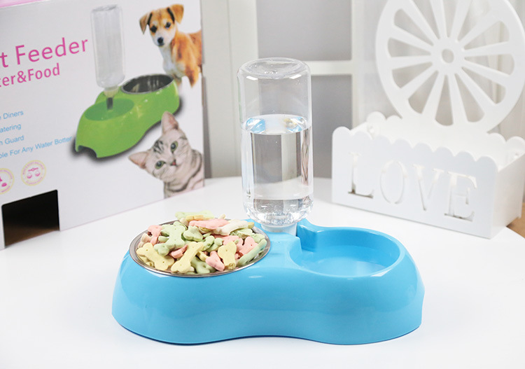 Ceramic Dual - Compartment Feeder for Dogs and Cats: One Dish, Two - in - One! Food Bowl and Slow - Feeding Design, Perfect Pet Essentials