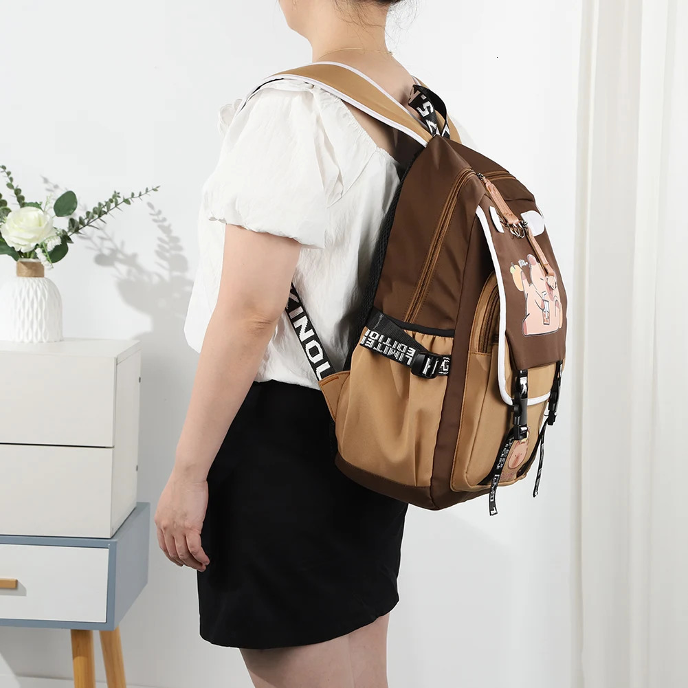 Ship from US Capybara Backpack Adjustable Straps for Girls Boys Travel Daypack with 1 Main Compartment Rucksack Gifts Lovers 250304FBB