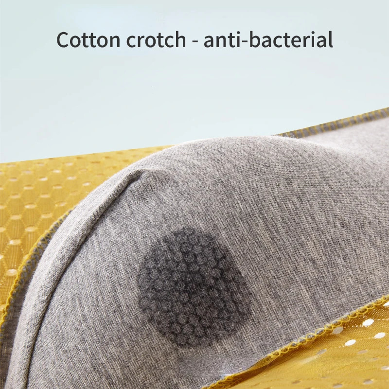 Ice Silk Mesh Underwear Men Boxers Comfortable Anti-bacterial Hollowed Out Breathable Men Summer Light Thin Section Boxer Shorts 250303