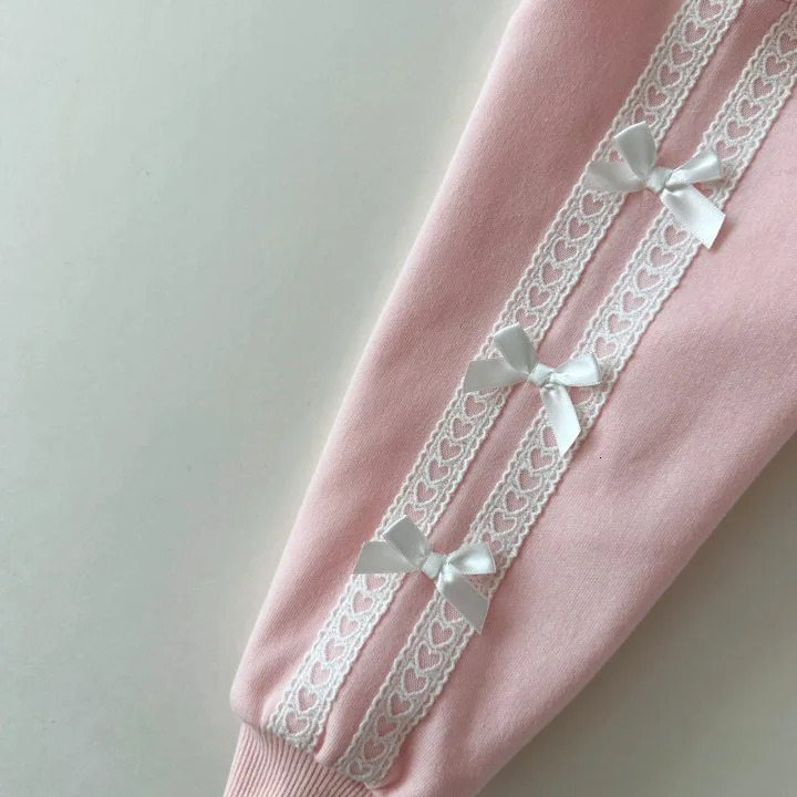 Autumn Children Long Sleeve Clothes Set Girls Lace Bow Sweet Princess Suit Cotton Kids Solid Casual Shorts Outfits 250304