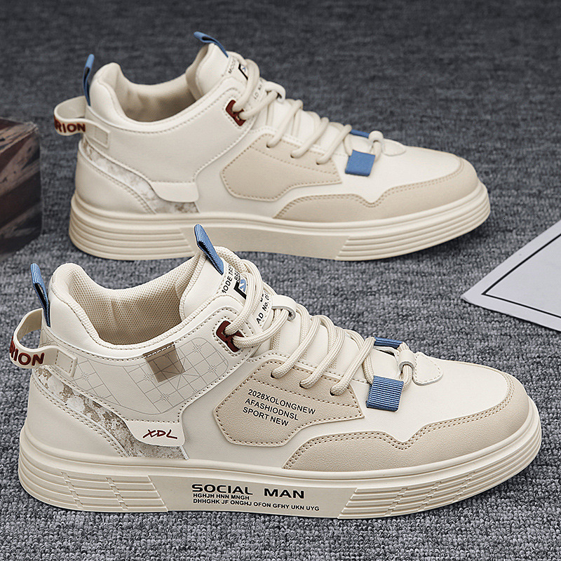Canvas High Top 2025 Spring New Personalized Designer Sports Men's Shoes Casual Novice Student Men's Multi-functional Thick Soled Fashionabl