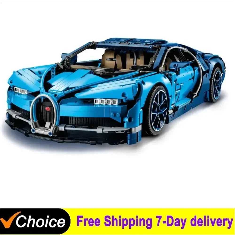 3599PCS MOC Technical Bugattied Chirons Compatible 42083 Super Sports Racing Car Building Blocks Set Toys Vehicles Models GiftsT250304