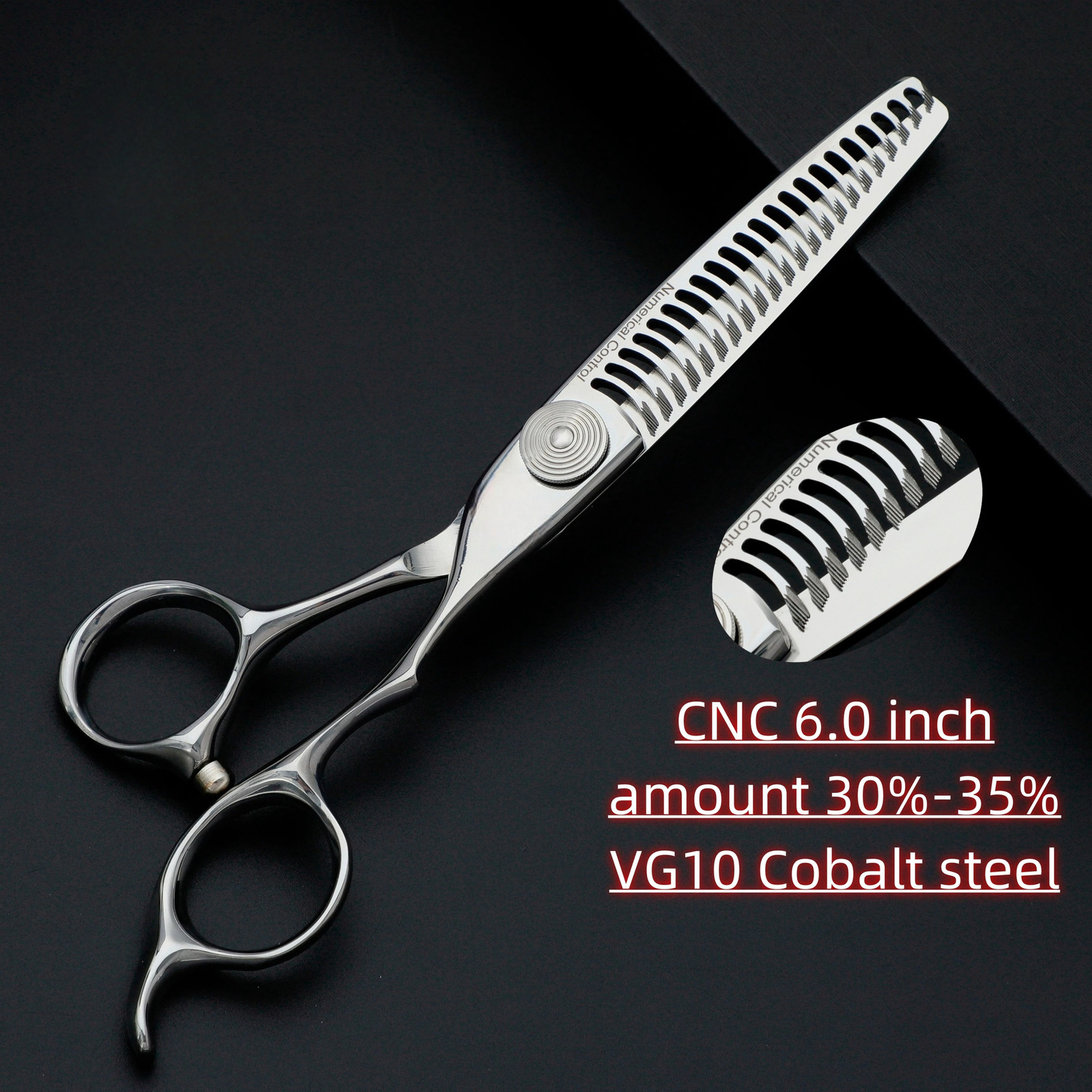 CNC technology barber 6.0-inch hair thinning shaver VG10 cobalt steel high-end professional hair cutting machine 250304