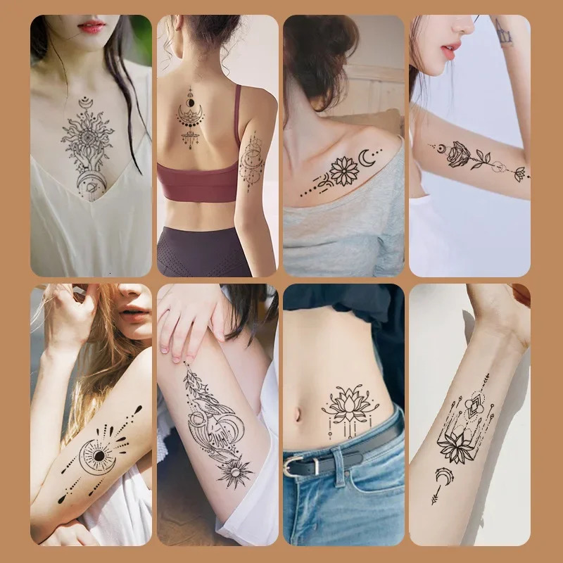30pcsset Temporary Tattoos Sexy Tattoo for Woman Hands Arm Body Waterproof Female 250219