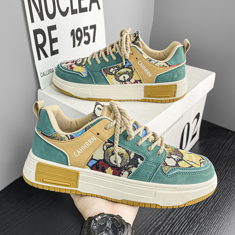 Men's Fashion Designer Men's Shoes For Spring 2025 New Breathable Board Leisure Multifunctional Thick Sole Anti Slip Student Sports Fashion 