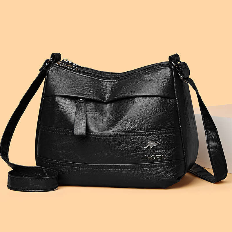 Soft Leather Texture Women's New Casual Versatile Multi-Layer Large Capacity Single Shoulder Crossbody Bag