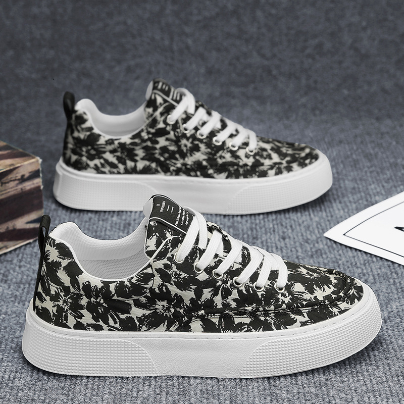Fashion 2025 Spring Designer s New Comfortable Thick Bottom Fashionable Elegant Multi Functional Outdoor Leisure Men s Printed Canvas Shoes