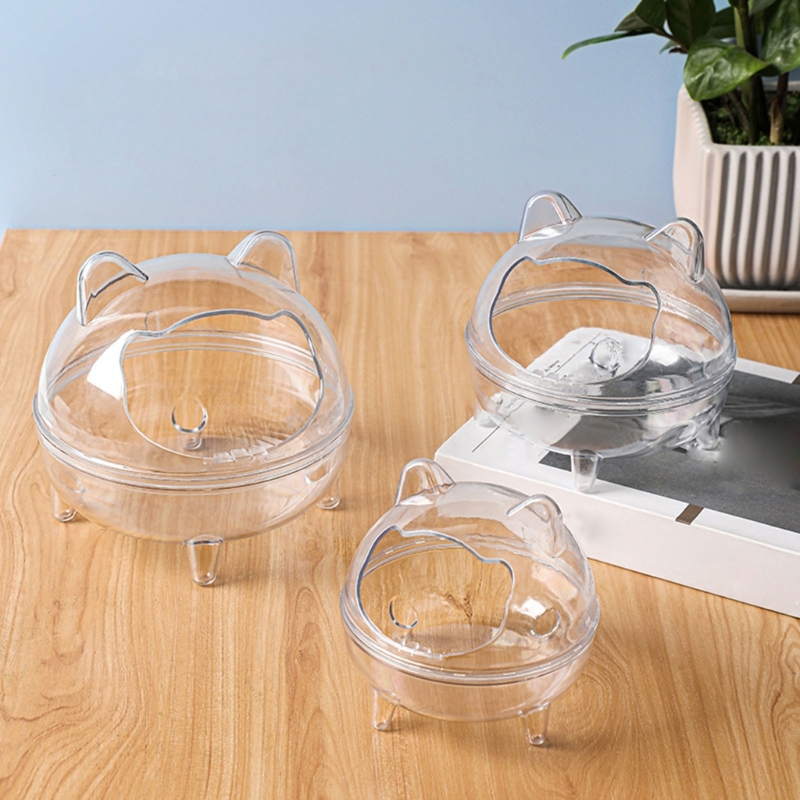 Transparent Hamster Sand Bath Container Spacious Pet Hamster Bathtub Provide Comfortable to Gerbils and Guinea Pigs