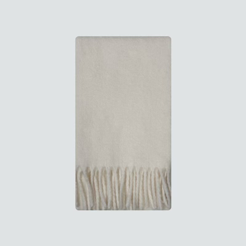 T219 new mint green snow bud powder replacement solid color wool scarf female winter soft atmosphere neck scarf