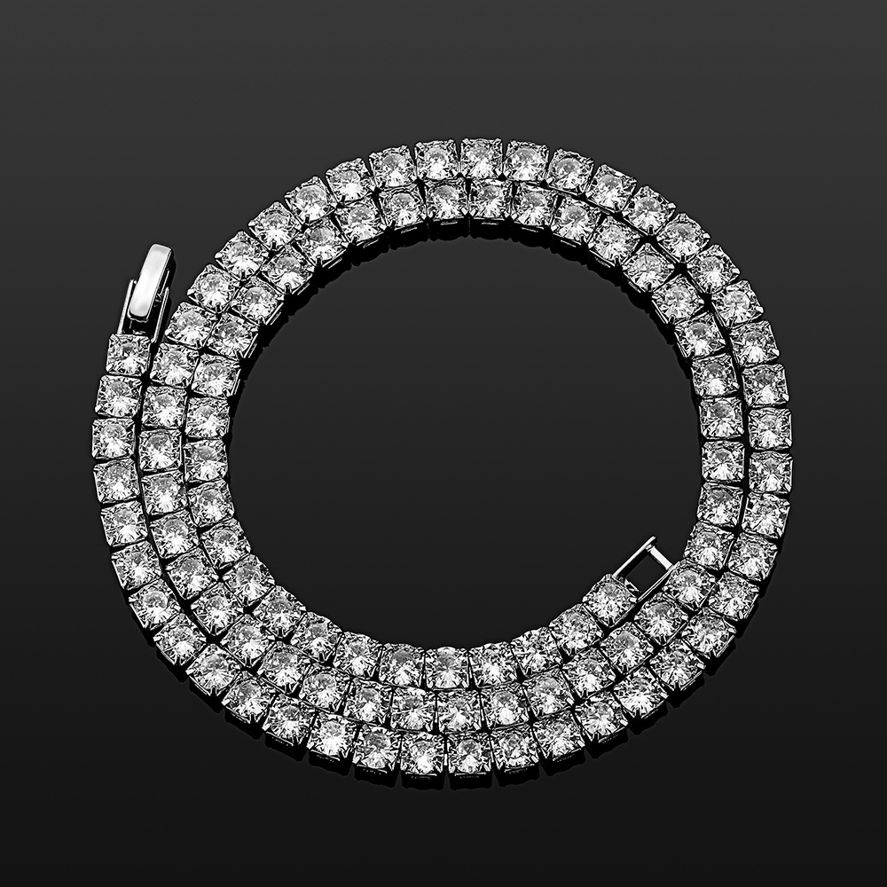 7"-30" Hip Hop Tennis Chain Necklace Bracelets Bling Zircon Jewelry Accessory Gold Plated TopBling Graduated