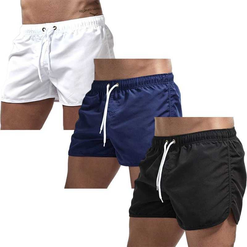 3 Pack Mens Beach Shorts Summer Casual Fashion Board Shorts for Man Running Cycling Fitness Shorts Gym Athletic Short PantsT250304