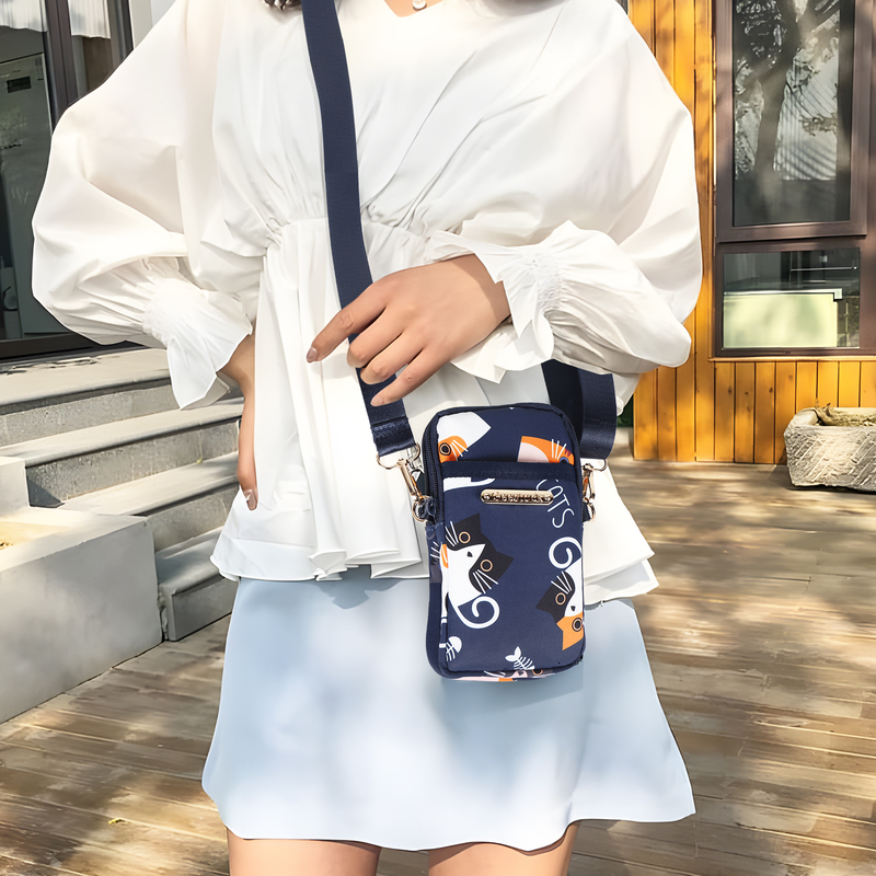 Ship from US ner Fashion Mobile Phone Bag Womens Messenger Allmatch Mini Crossbody Hanging Neck Coin Purse Vertical Handbag 250303FBB