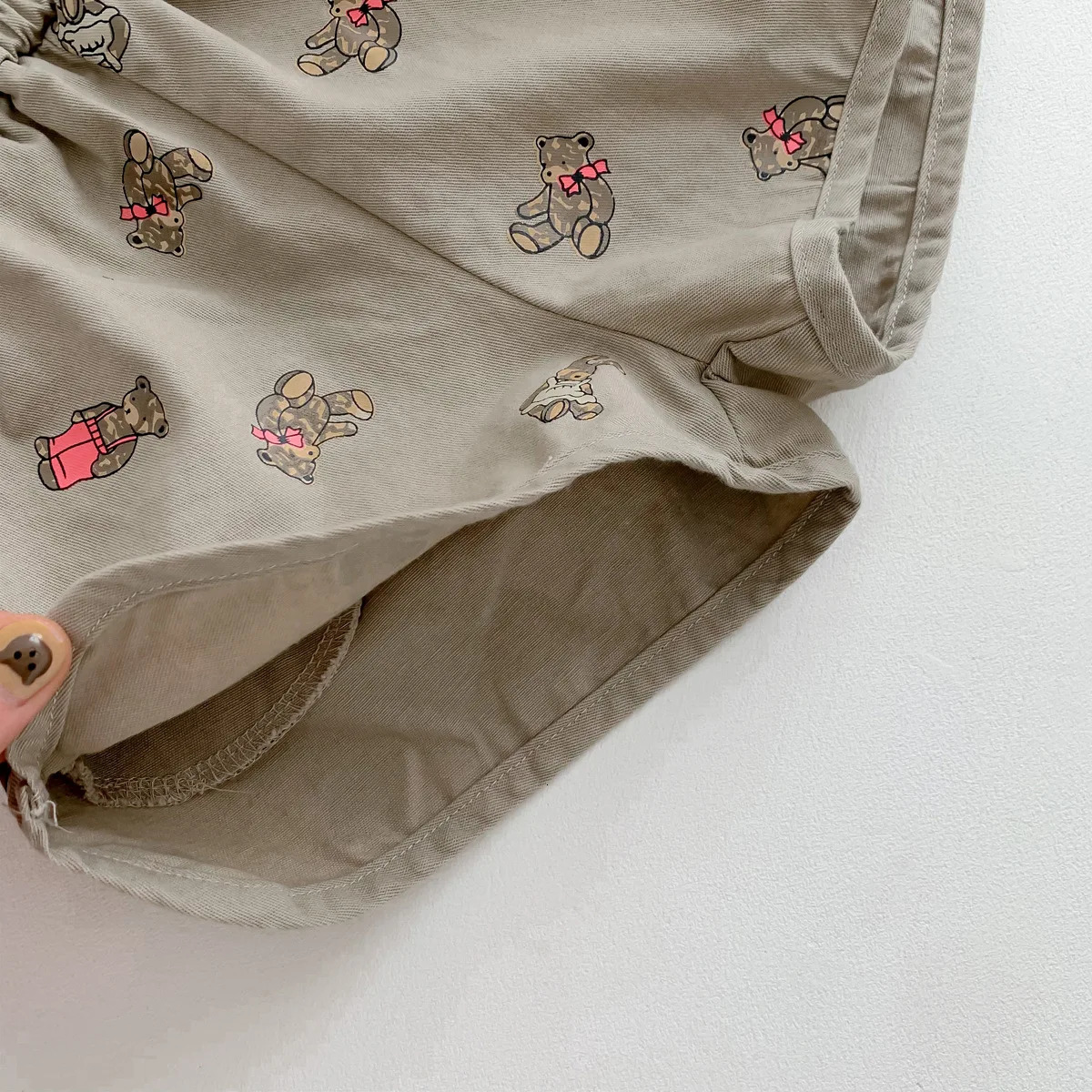 Summer Thin Comfortable Cartoon Shorts Children Boys Casual Short Pants Girl Cute Bear Print Boutique Short Trousers 250304