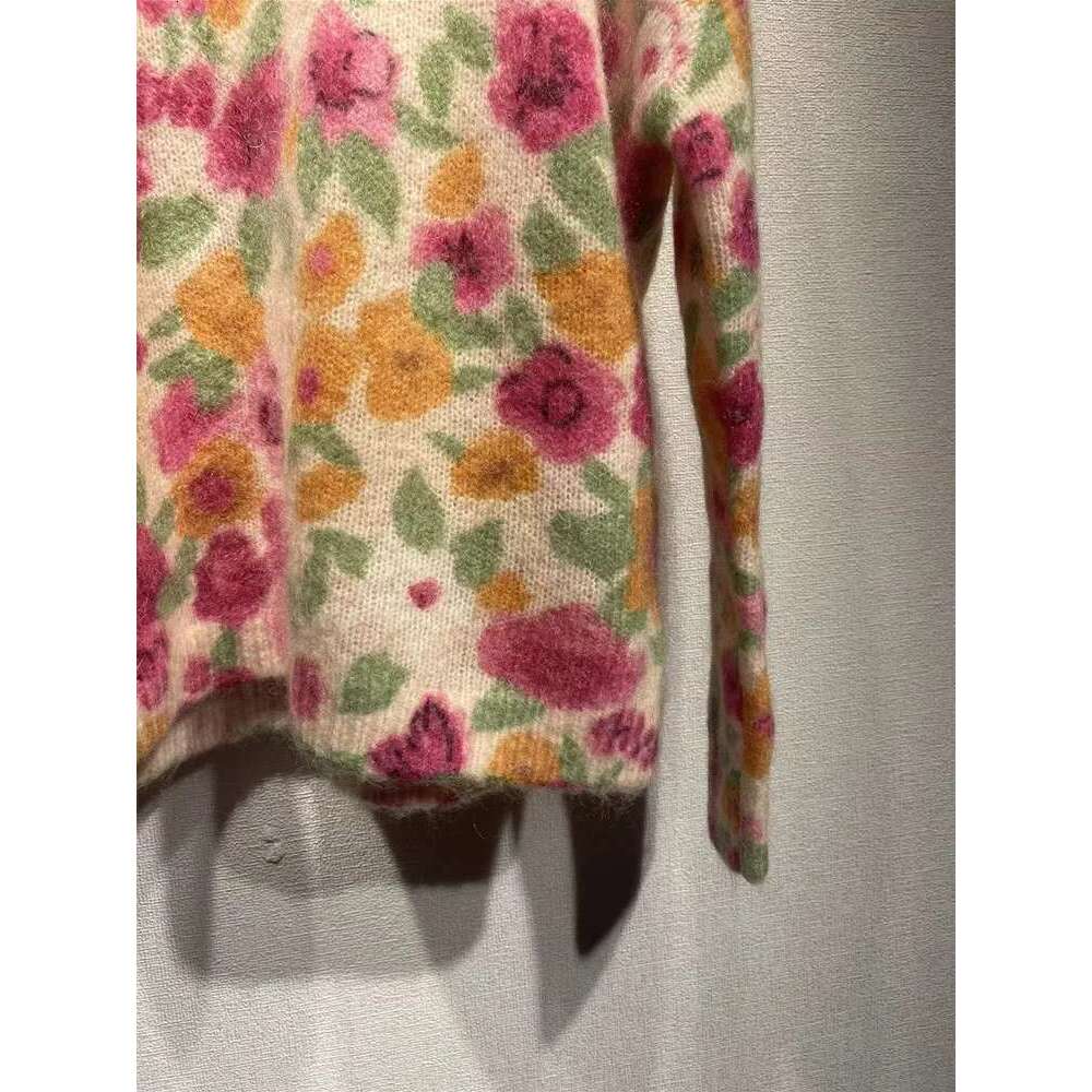Women's Wool And Mohair Blend Ral Sweater Autumn Winter Pullover Long Sleeve Female O-Neck Jumper