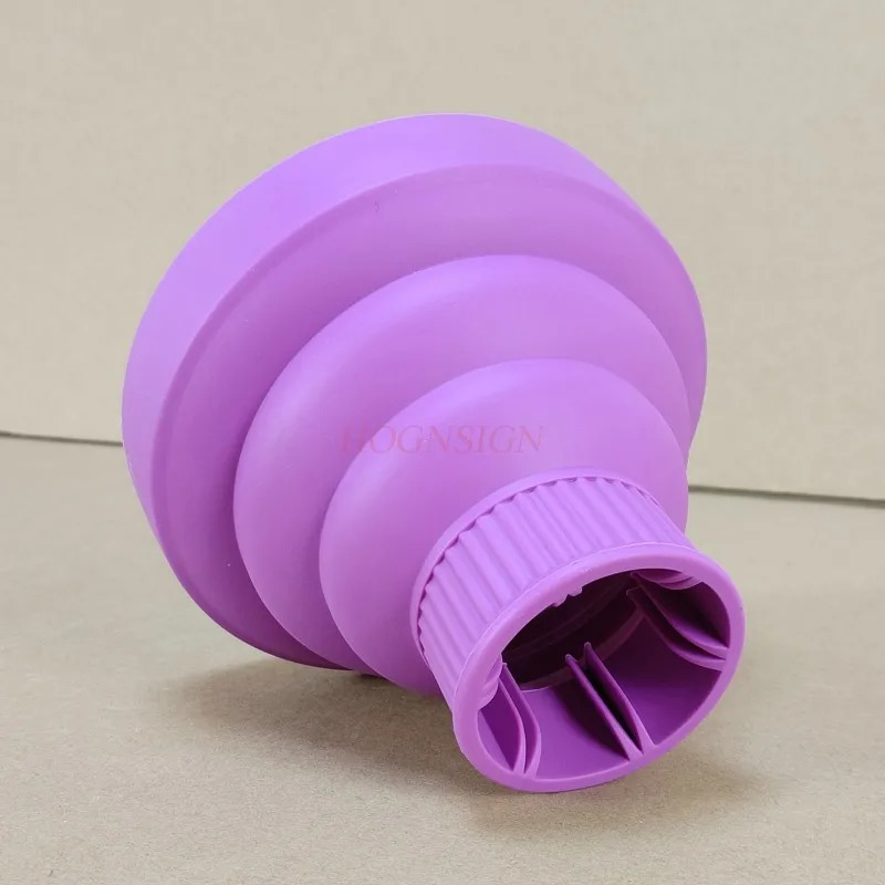 Universal Collapsible Silicone Blower Cover Hairdressing Salon Tools Curly Hair Dryer Folding Diffuser Hood Suitable 4-4.8cm 250304