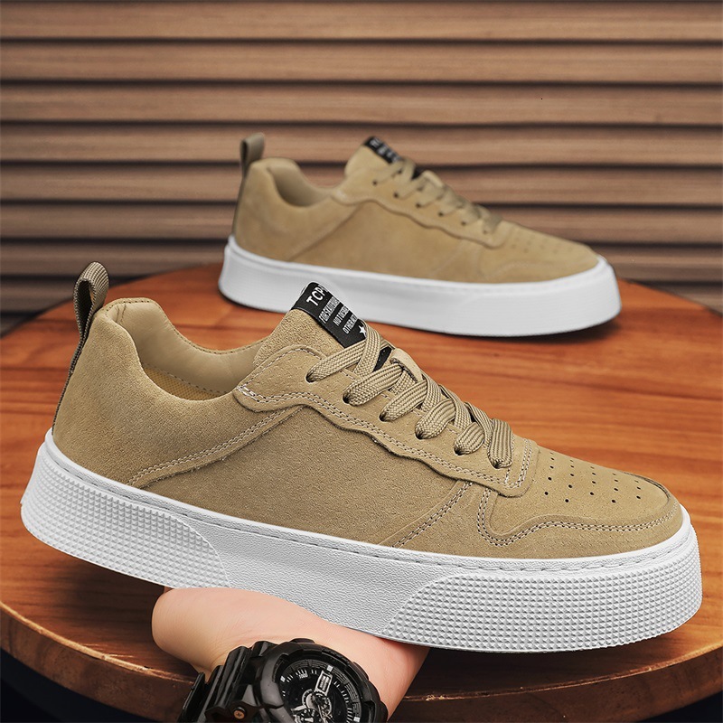 2025 Thick Soled Casual Board Fashion New Designer Board Shoes, Low Top Lace Up Soft Sole Breathable Sports Shoes Suitable For Men's Niche Black 