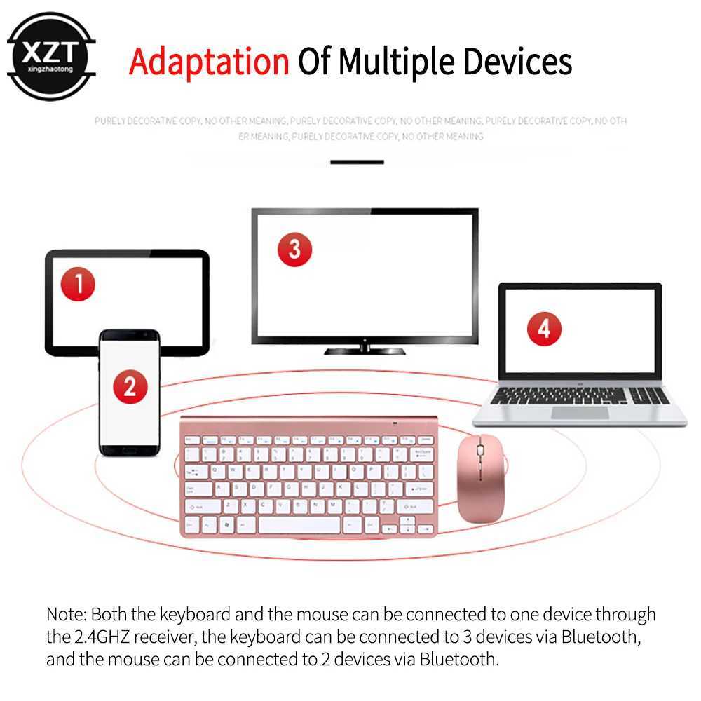 Wireless Keyboard Mouse Set Universal 2.4Ghz USB Receiver Mini Slim Keyboard Mouse Combo for Laptop Windows PC 78 keys Keyboard Z250304