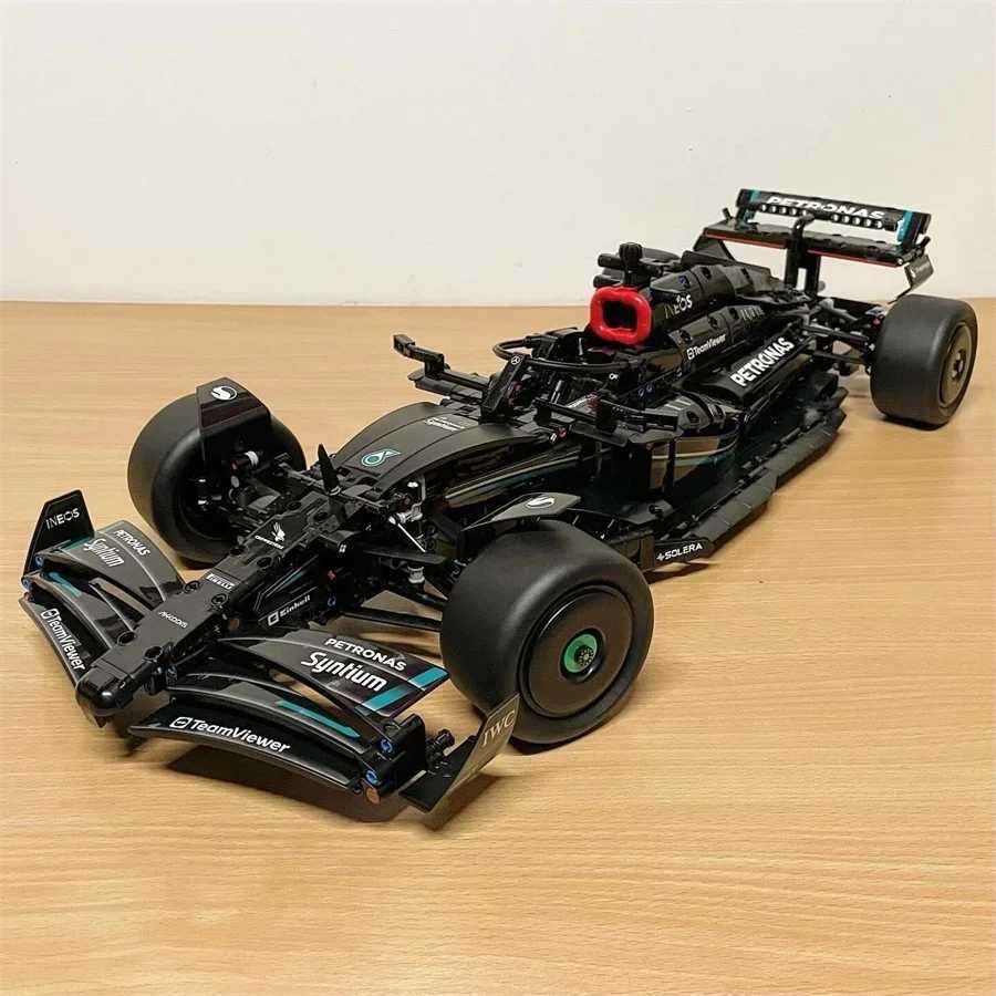 Technical Black Formula City Speed Racing Car Building Blocks Bricks Famous Sports Vehicle Model Boy Assembly Toy for Kid GiftsT250304