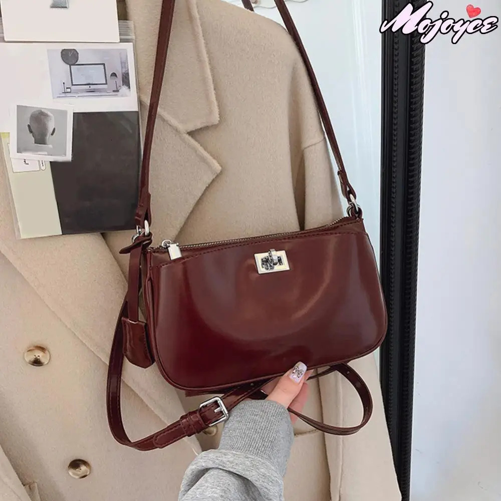 Womens Bag PU Tote Handbag Womens Adjustable Strap Satchel Hasp Zipper Closure Trendy Crossbody Bag High Quality Shoulder Bags 250228