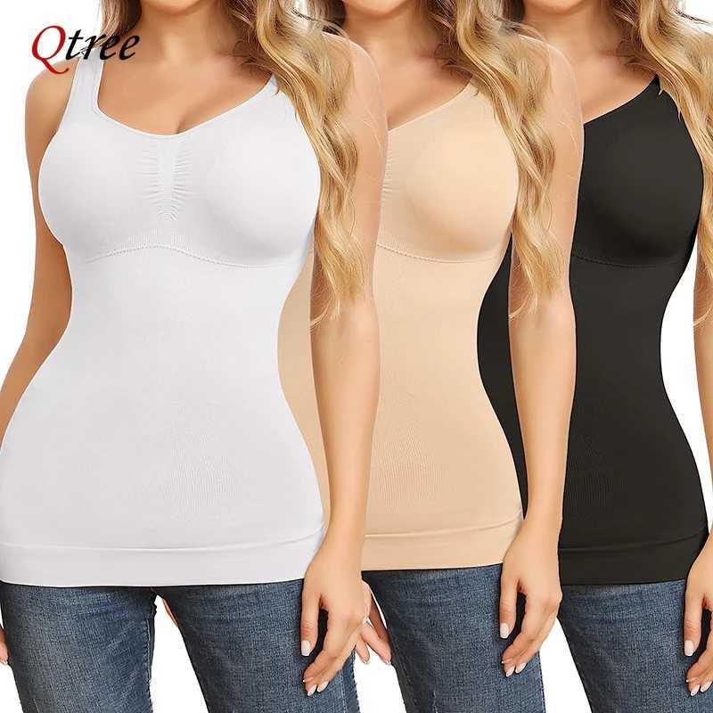 Qtree Women Tummy Control Shapewear Classic 2-IN-1 with Padded Bra High Elastic Strench Vest Body Shaper Slim Up Lift CorsetXJ250304