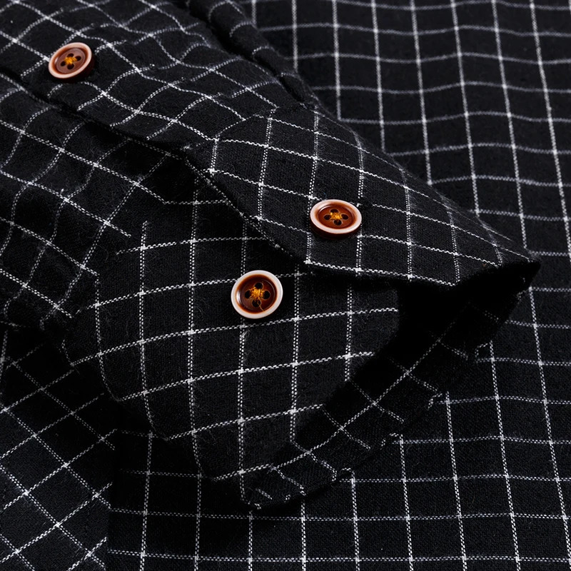 DAVYDAISY autumn mens shirt long sleeved striped slim fit social shoulder strap business clothing DS343 250227Z