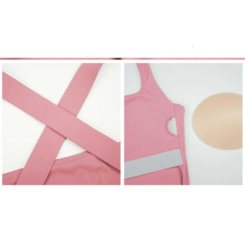 European American sports underwear, women's shockproond beautiful back, outdoor running and fiess bra, sexy yoga vest, detachable chest pad, 2025