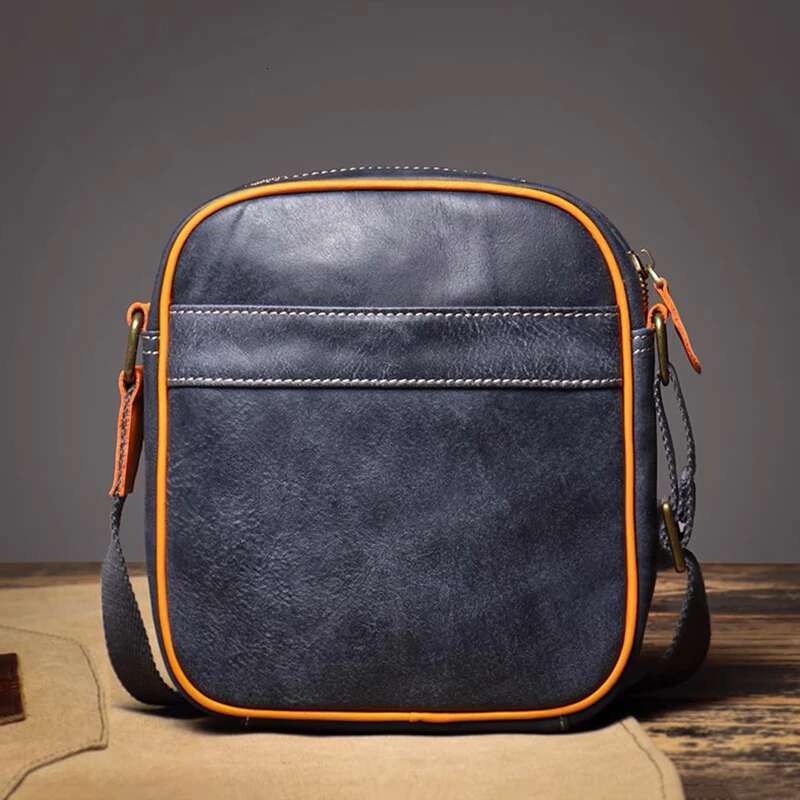 Vintage Genuine Leather Men's Shoulder Casual Minimalist Crossbody 7.9-Inch Ipad Bag Leathfocus