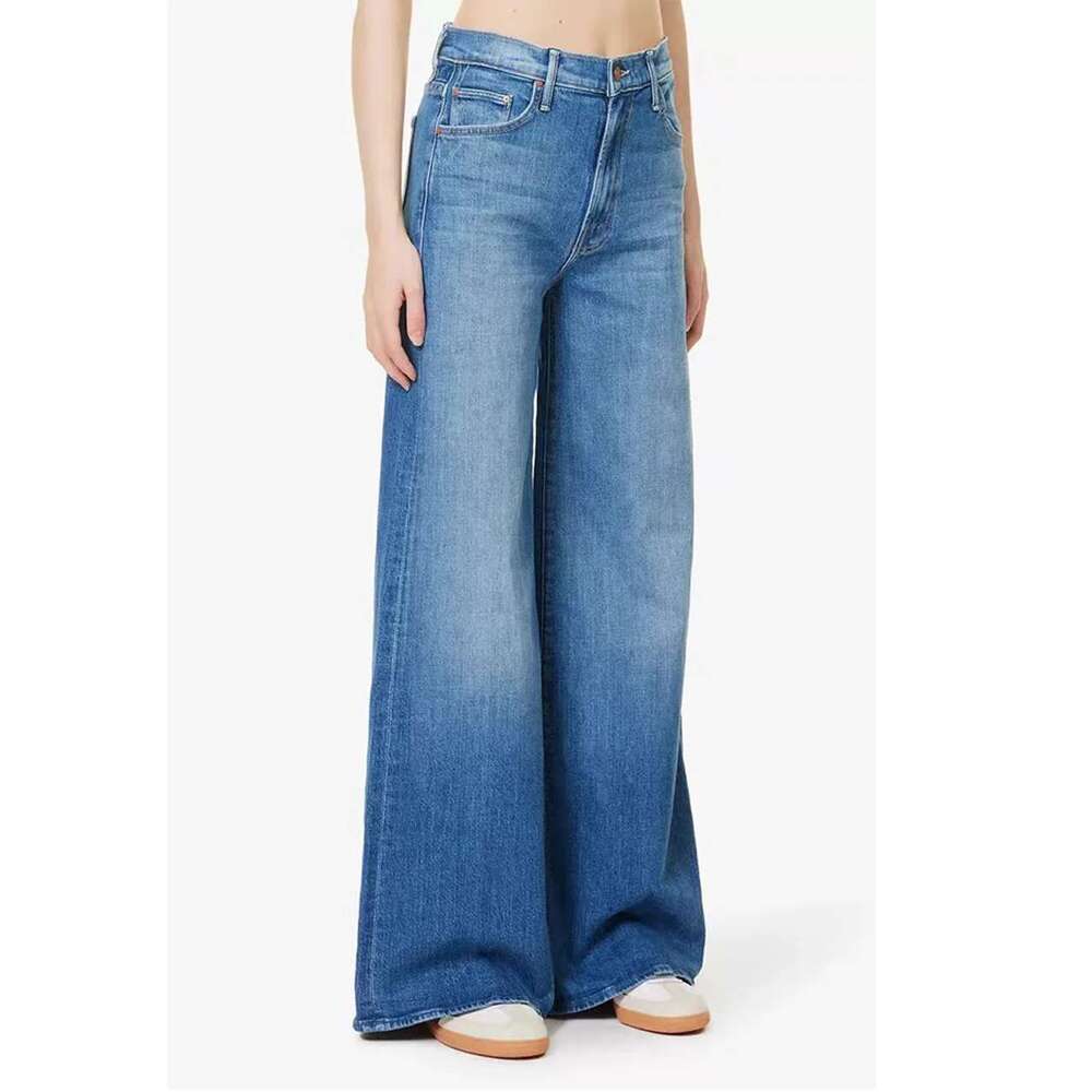 High Quality MO 2025 Women's High-Waisted Wide-Leg Jeans Long Pants Designer Fashion Trend Spring Summer New