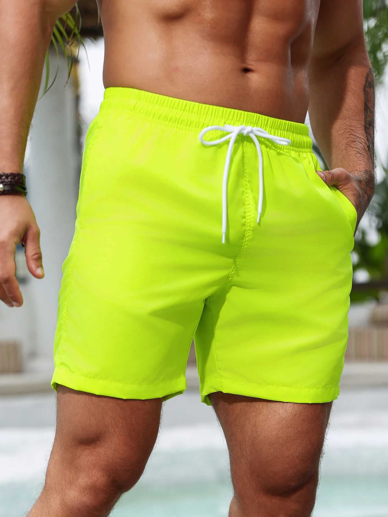 Summer holiday fluorescent coloured beach shortsT250304