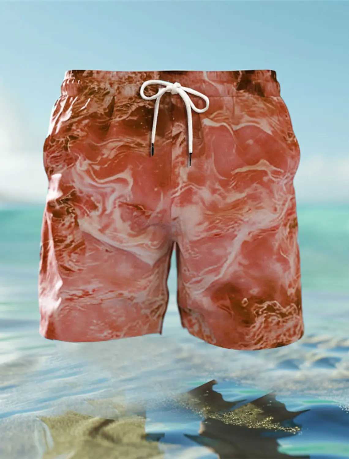 2024 Mens Board Shorts Swim Shorts Swim Trunks Print Sea Gradient Quick Dry Short Holiday Beach Hawaiian Casual 4 Micro-elasticT250304