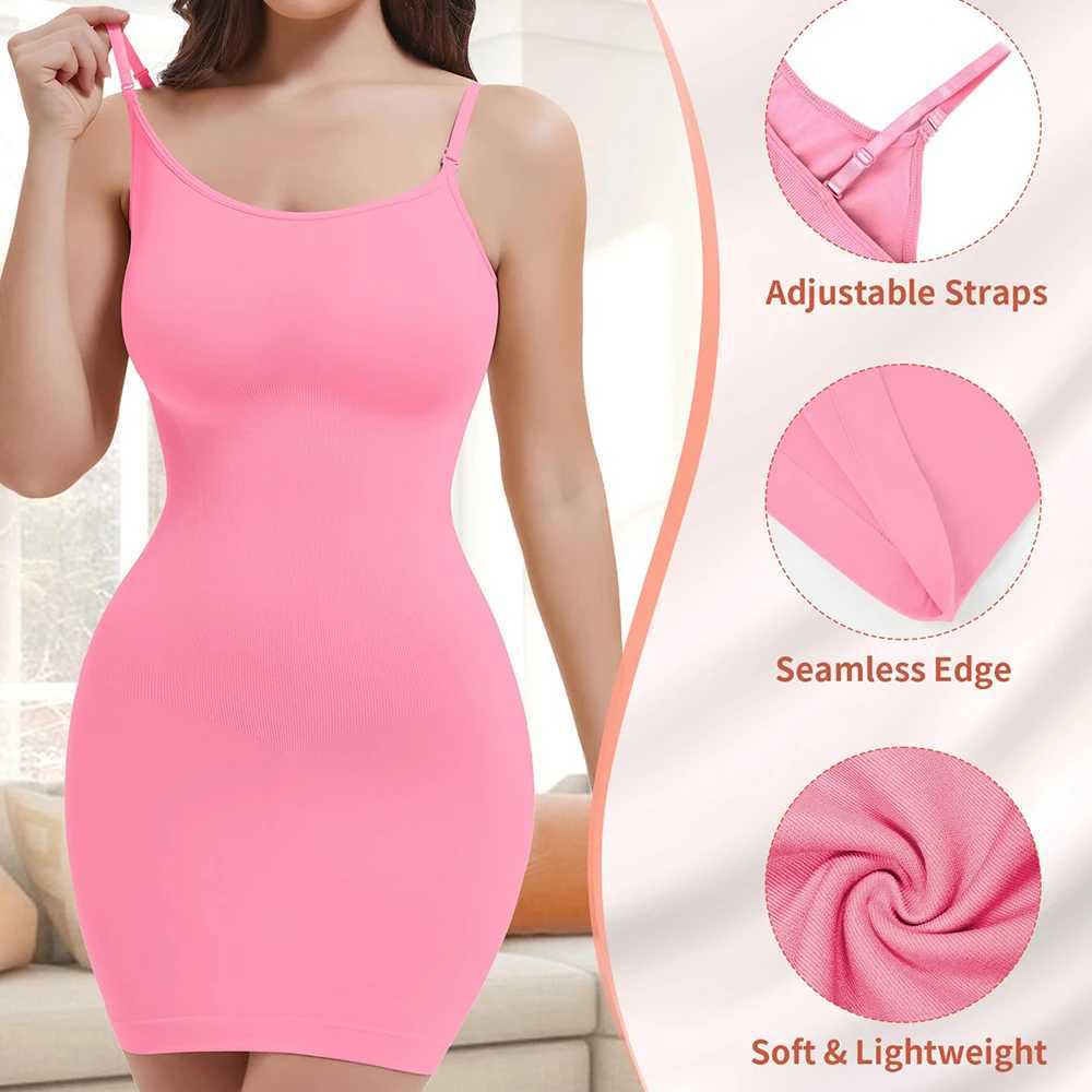 Womens Shapewear Dresses New Tummy Control Body Shaper Slimming Waist Butt Lifter Bodysuits Camisole Dresses Lady UnderwearXJ250304