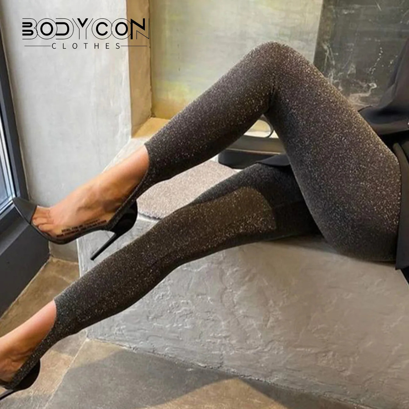 Bodycon Y2K Pants Mesh Stomping Leggings with High Elasticity for Wearing Tight and Sexy Perspective Casual 250304