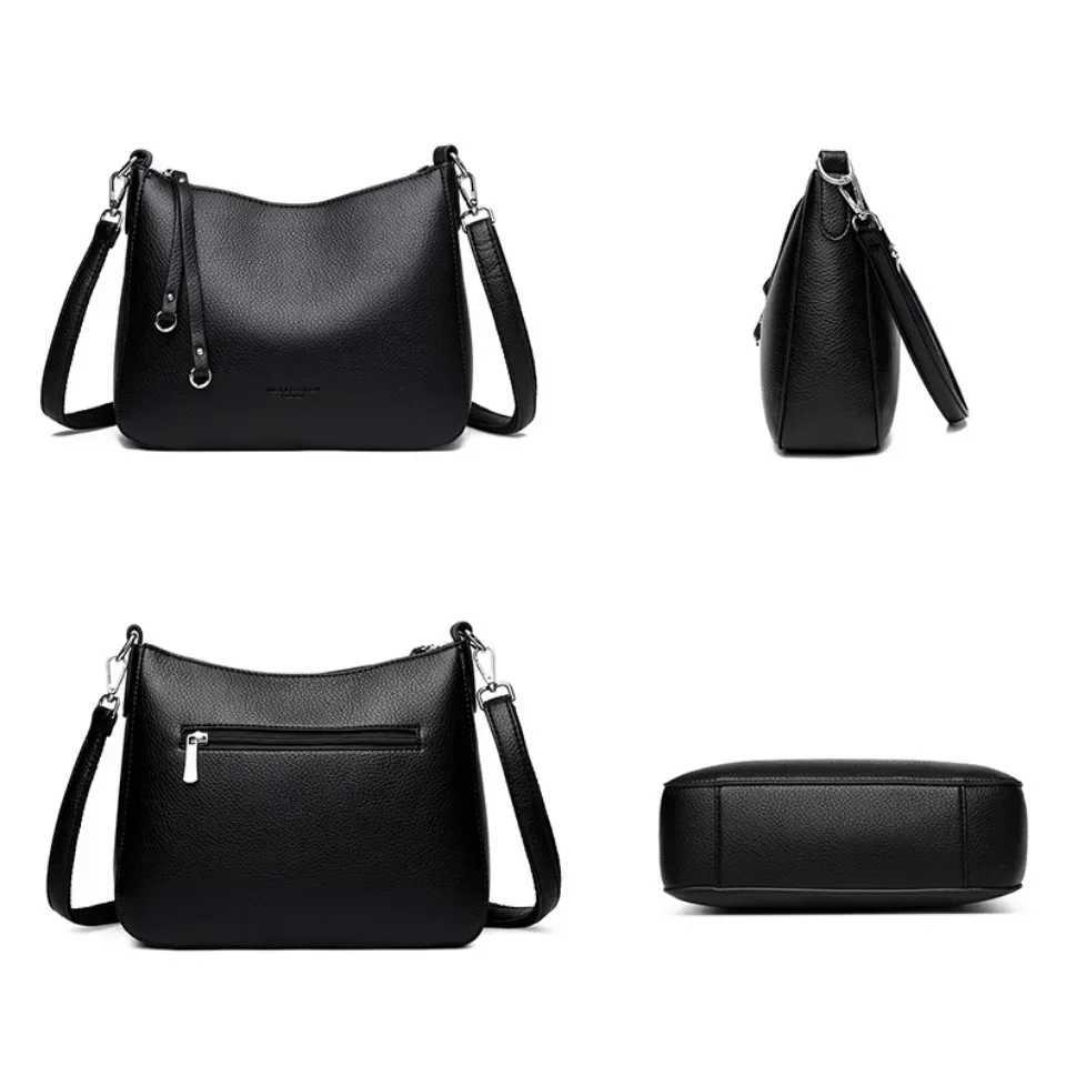 Genuine Brand Womens Soft Leather Shoulder Bags Luxury Designer Crossbody Bags Ladies Casual Tote Bag Messenger Commuting Bag Z250303
