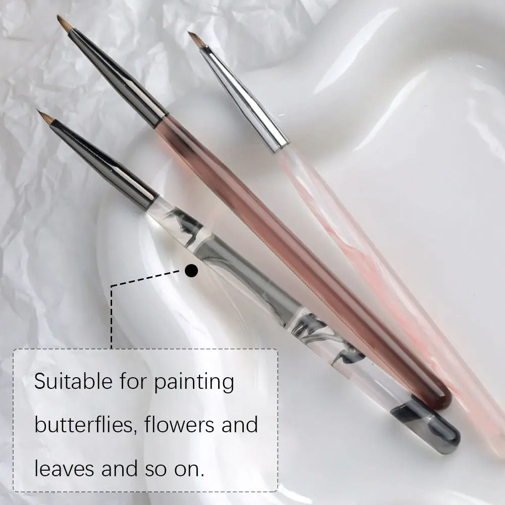 French nail art brush Acrylic professional gel nail polishing machine flower butterfly painting handle tool 250304