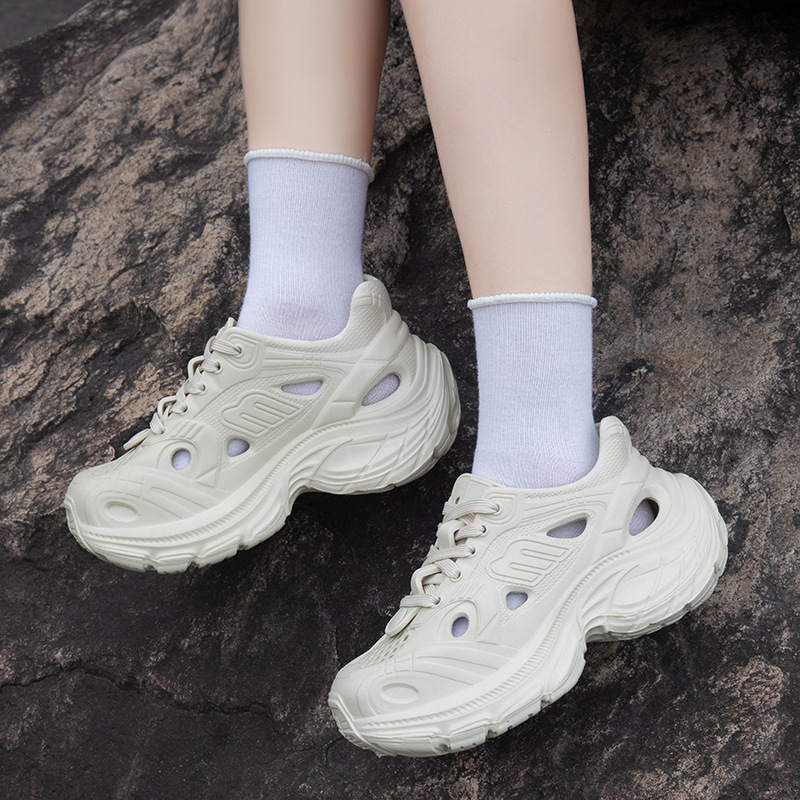 Height increasing sports fashionable and breathable dad summer new casual hole shoes, wear, women's shoes for outdoor wear designer sandals
