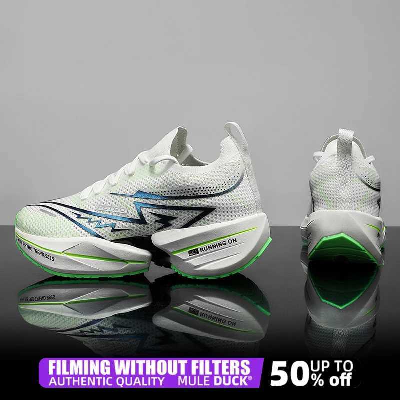 NEW2025 Marathon Carbon Plate Sports Running Shoes Men Breathable Lightweight Wen Cfortable Nonskid Speciality Sneakers Z250304