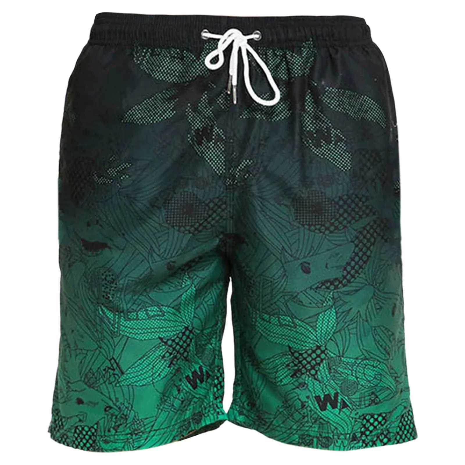 Large Size 5 Pants Shorts Beach Surfing Gradient Color Changing Beach Pants MenS Swimming Trunks Yoga Shorts MenT250304