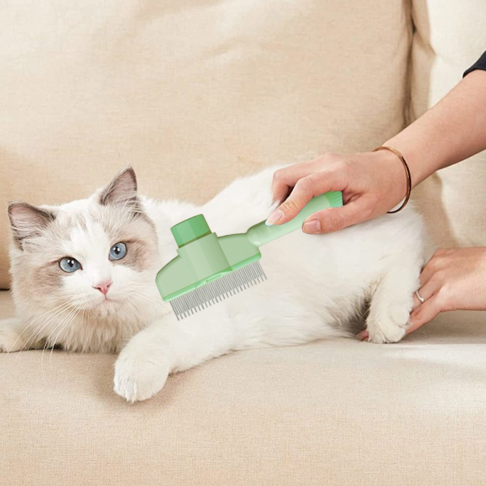 Self Cleaning Slicker Brush with Release Button Pet Grooming Brush Hair Remover Comb Deshedding Tool for Dogs and Cats