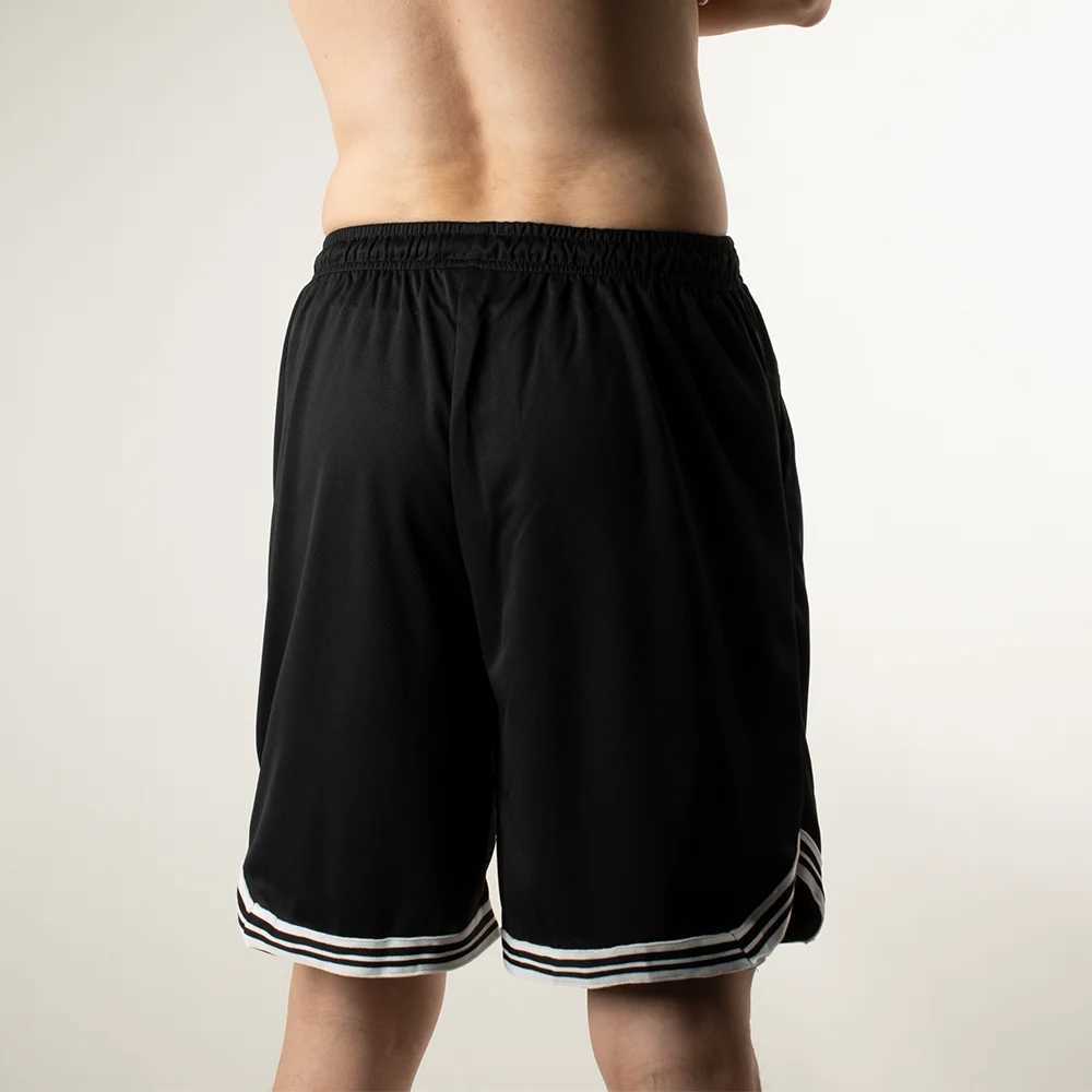 New Summer Mens Shorts Striped Loose Mesh Breathable Basketball Pants Black Casual Sport Fitness Jogging Street Ball SweatpantsT250304