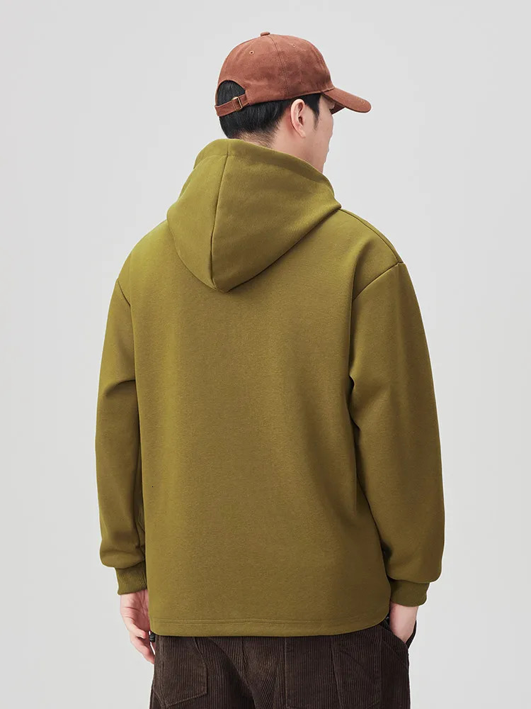 Mens Zip Pockets Hoodies Big Size 8XL 7XL 6XL Long Sleeve Casual Hooded Sweatshirts Sportswear Cotton Loose Pullover Tops 250304