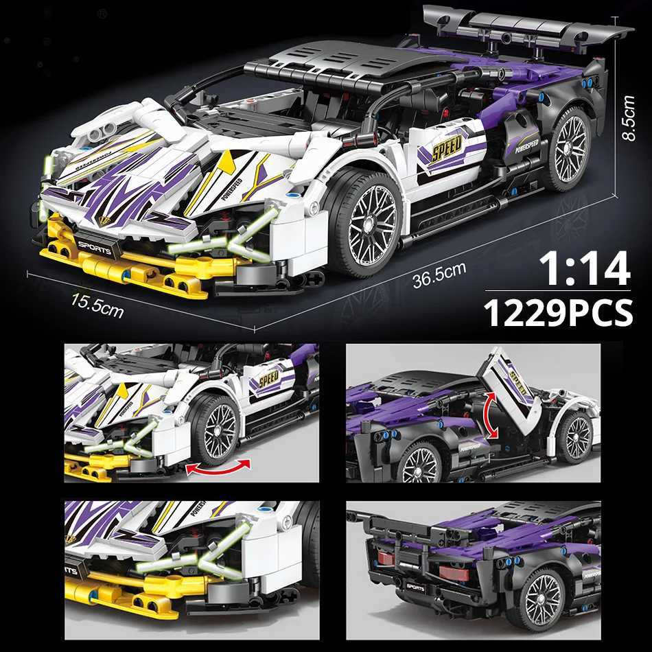 ToylinX 1 14 Building Blocks Car MOC City Speed Car Luxury Auto Racing Vehicle with Super Racers Bricks Toys for Children GiftT250304