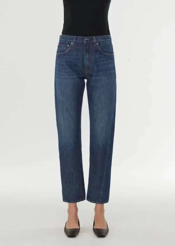 Long Pants 2025 New Loose Twisted Nine Point Straight Jeans Women