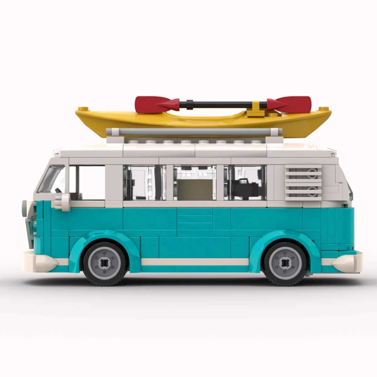 MOC Technical Car T1 Camper Van Vehicle 309PCS Model Building Blocks Toys For Children Toy Kids Gifts City Car BricksT250304