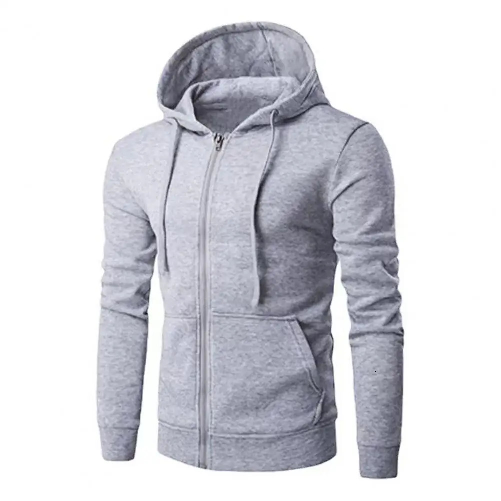 Autumn mens sportswear long sleeved jacket hooded sweatshirt zipper clre 250304