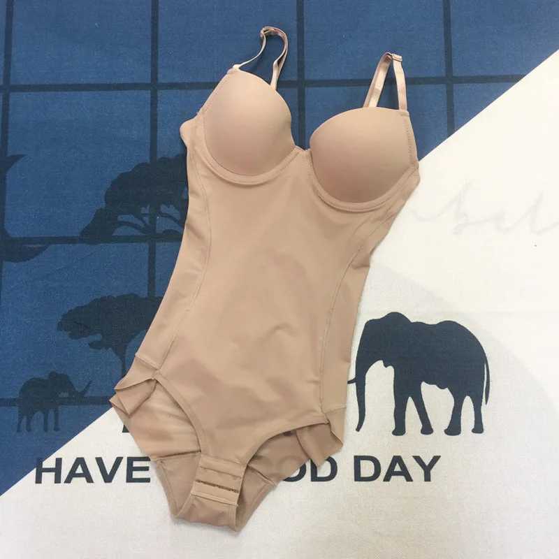 Underwire White Bodysuit Women Shapers Stretch Solid Color Silky Underwear ShapewearXJ250304