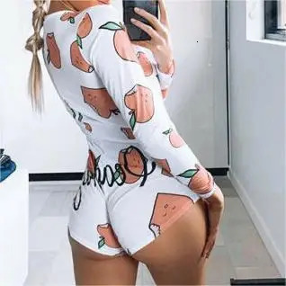 Sexy Fashion Women Bodysuits Long Sleeve Deep V Neck Bodycon Stretch Leotard Button Shorts Romper Jumpsuits Pajamas Overalls 250303