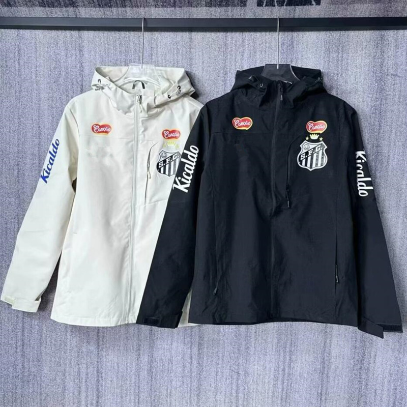 2025 26 santos Tracksuits designer customized t shirt Hooded Jacket football shirt Sportswear Top quality