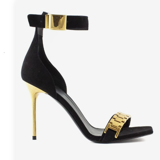 Instagram Fashion Show Metal With Chain Strap Women's Shoes High Heel S