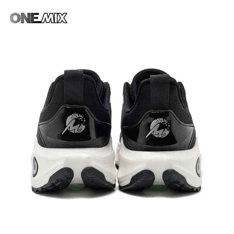 Onemix NEW Male Racing Breathable Cushioning Non-Slip Sneakers Mesh Breathable Shock Rebound Lightweight Fitness ShoesC250304